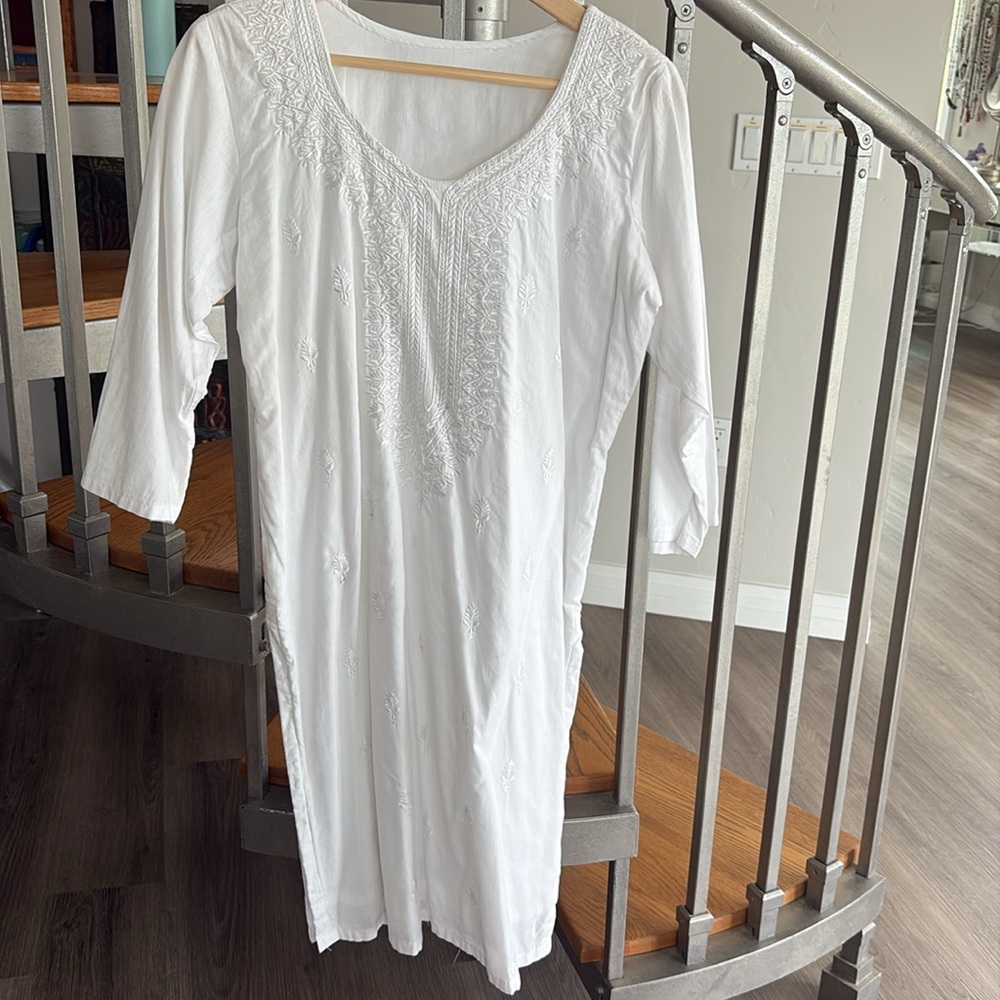 Embroidered White Blouse